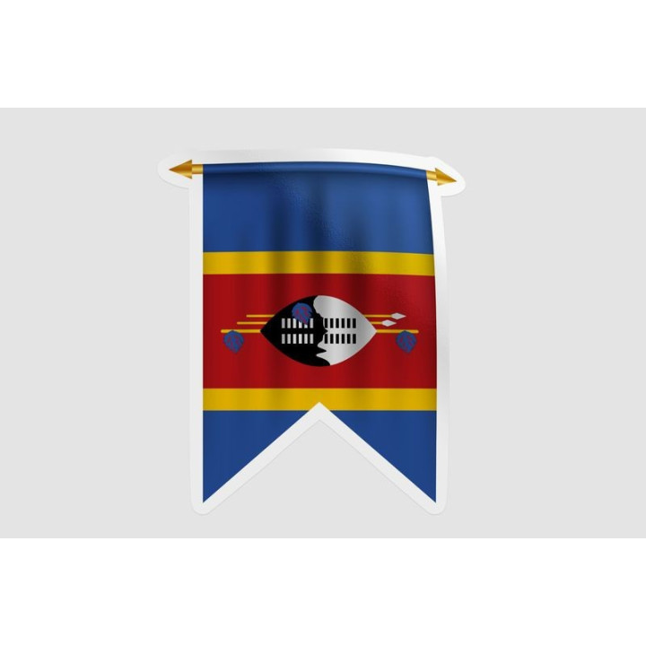 Eswatini Flag Pennant Style 6 - DecalsHouse