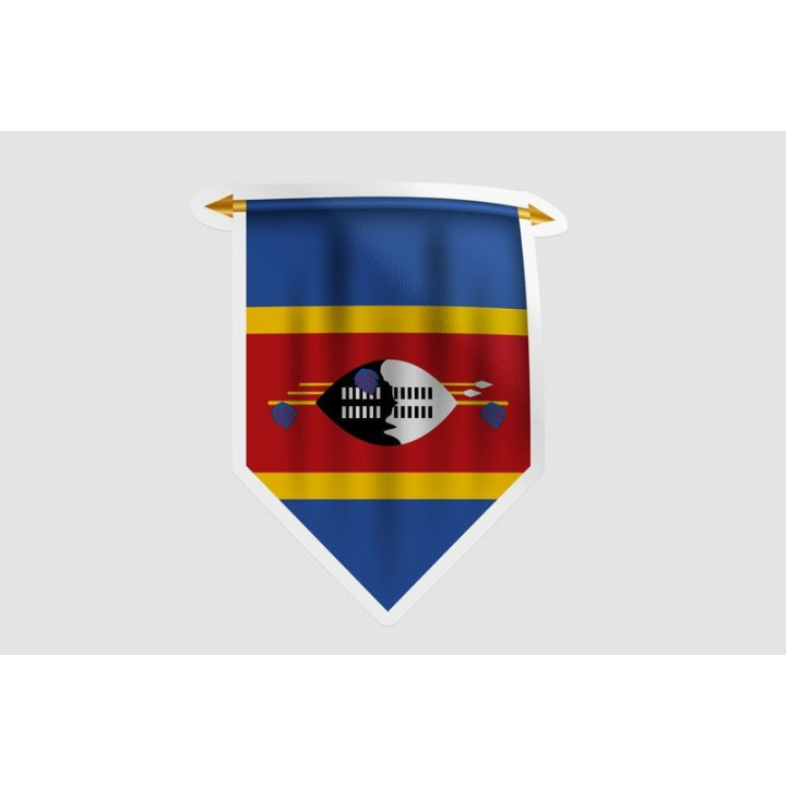 Eswatini Flag Pennant Style 8 - DecalsHouse