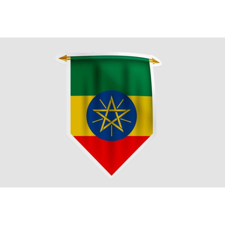 Ethiopia Flag Pennant Style 10 - DecalsHouse