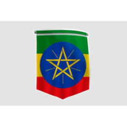 Ethiopia Flag Pennant Style 2 - DecalsHouse
