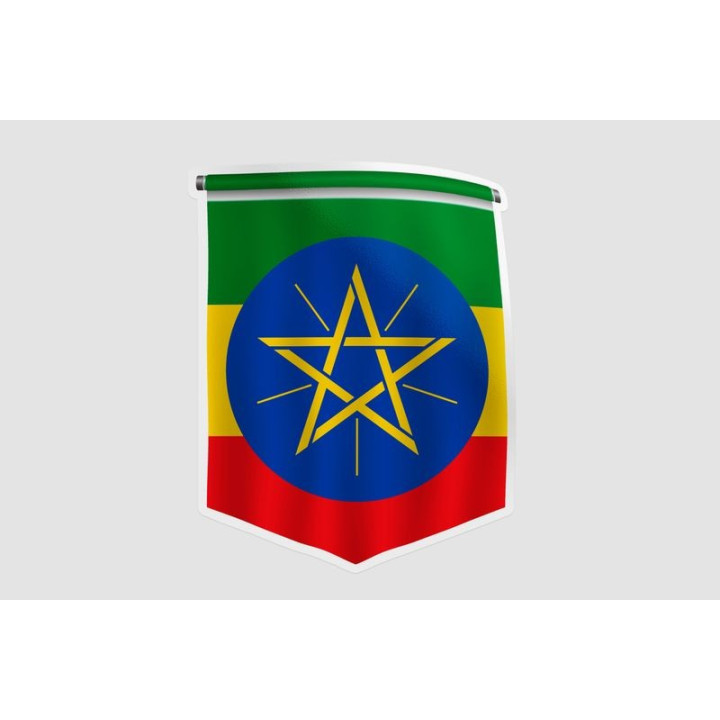 Ethiopia Flag Pennant Style 2 - DecalsHouse