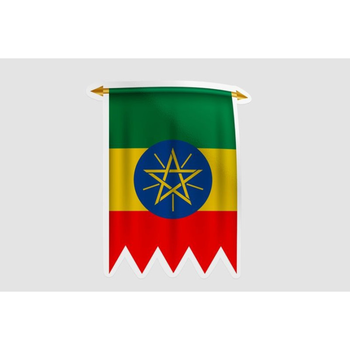 Ethiopia Flag Pennant Style 3 - DecalsHouse