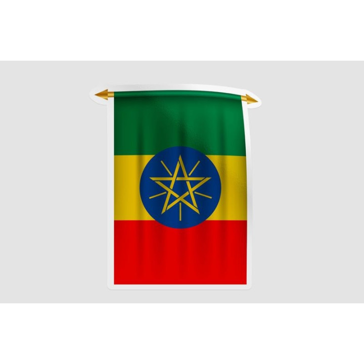 Ethiopia Flag Pennant Style 7 - DecalsHouse
