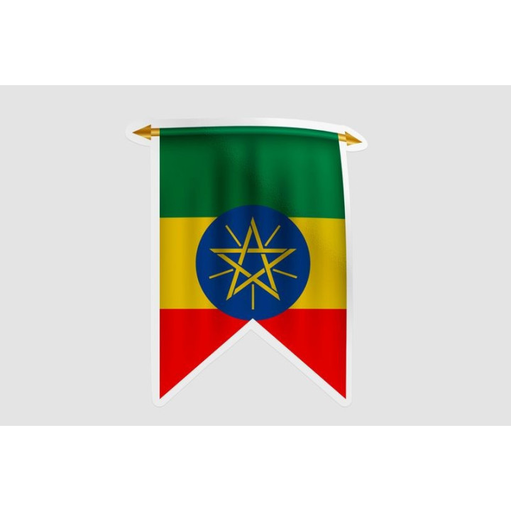 Ethiopia Flag Pennant Style 9 - DecalsHouse