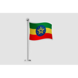 Ethiopia Flag Pole Style 2 - DecalsHouse