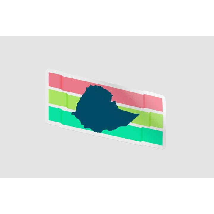 Ethiopia Map Flag Style 2 - DecalsHouse