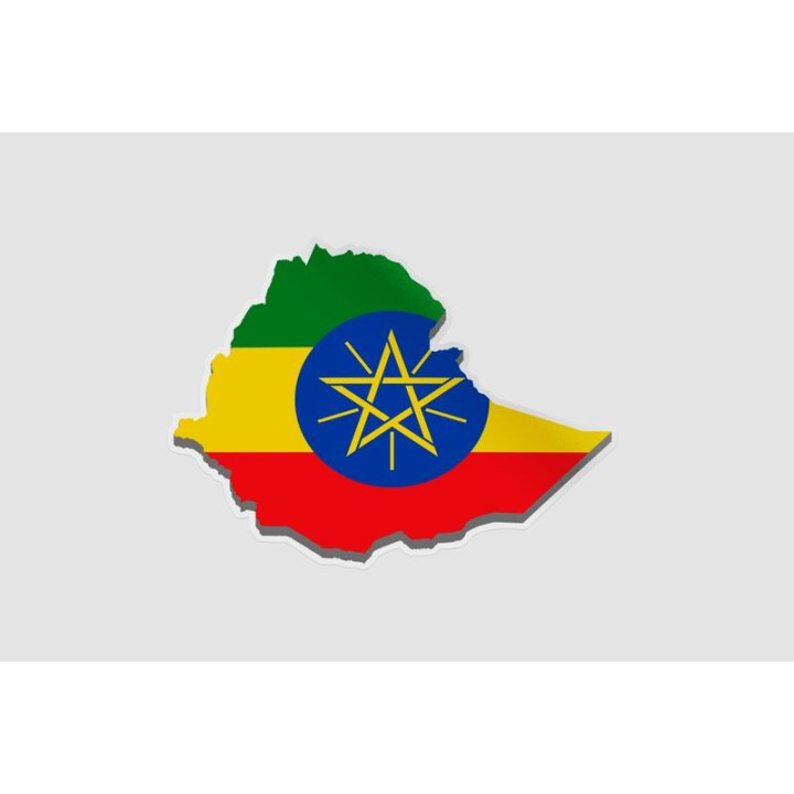 Ethiopia Map Flag - DecalsHouse