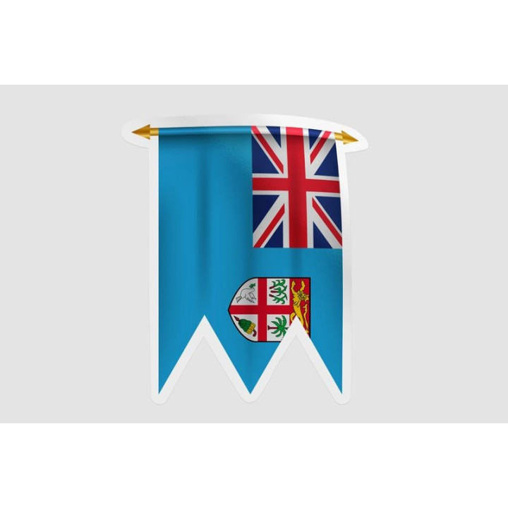 Fiji Flag Pennant Style 9 - DecalsHouse