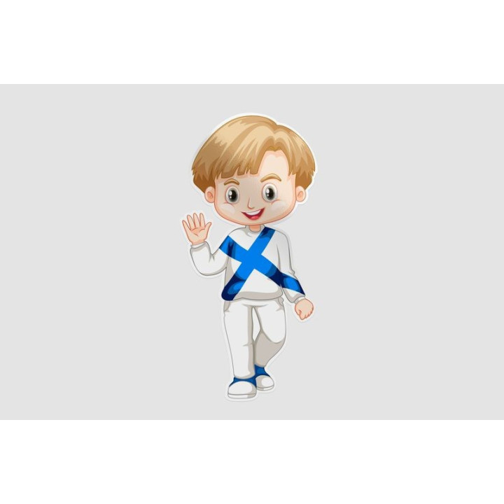 Finland Boy Waving - DecalsHouse