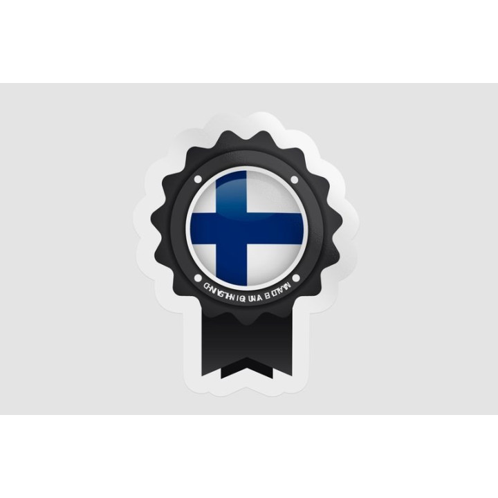 Finland Flag Badge Style 10 - DecalsHouse