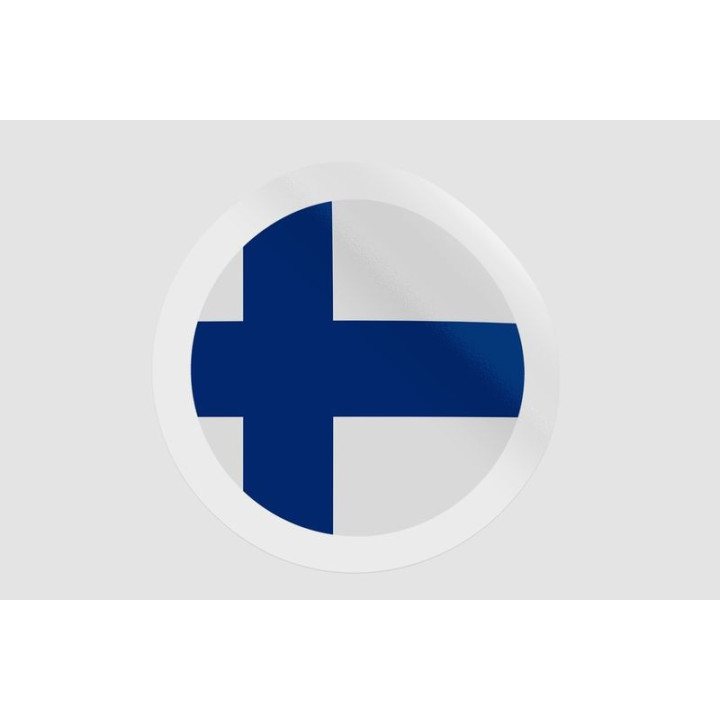 Finland Flag Badge Style 17 - DecalsHouse