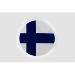 Finland Flag Badge Style 18 - DecalsHouse