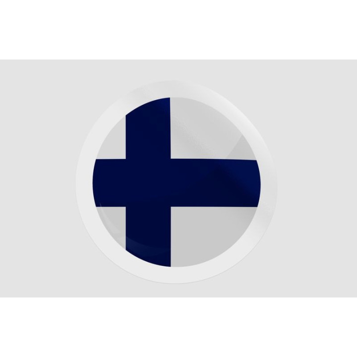 Finland Flag Badge Style 18 - DecalsHouse