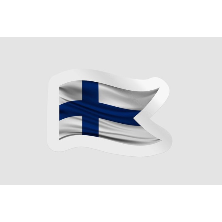 Finland Flag Badge Style 21 - DecalsHouse