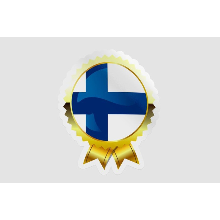 Finland Flag Badge Style 3 - DecalsHouse