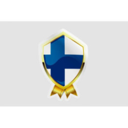 Finland Flag Badge Style 4 - DecalsHouse