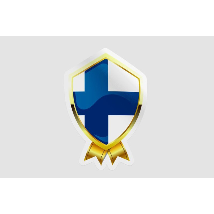 Finland Flag Badge Style 4 - DecalsHouse
