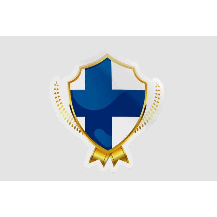 Finland Flag Badge Style 6 - DecalsHouse