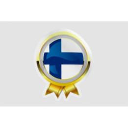 Finland Flag Badge Style 9 - DecalsHouse