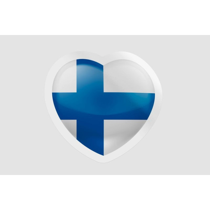 Finland Flag Heart - DecalsHouse