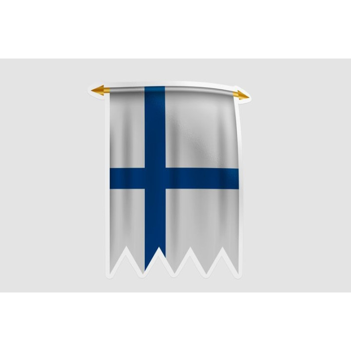 Finland Flag Pennant Style 2 - DecalsHouse