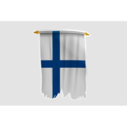 Finland Flag Pennant Style 3 - DecalsHouse