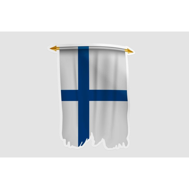 Finland Flag Pennant Style 3 - DecalsHouse