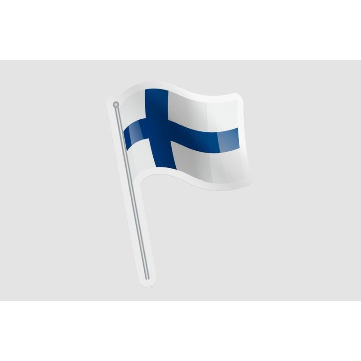 Finland Flag Waving Style 2 - DecalsHouse