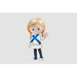 Finland Girl Waving - DecalsHouse