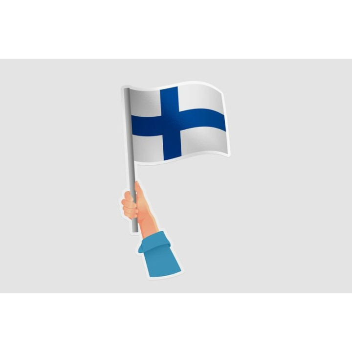 Finland Hand Flag Style 2 - DecalsHouse