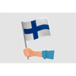 Finland Hand Flag - DecalsHouse