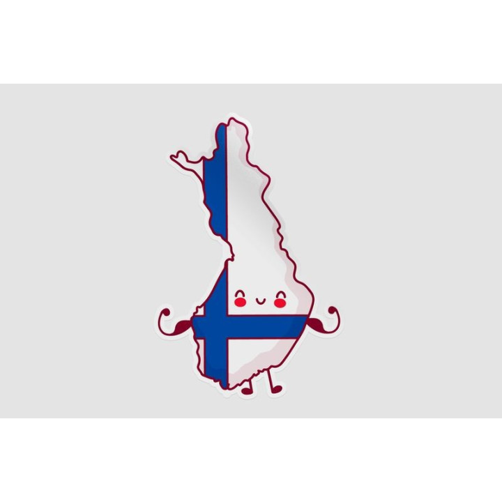 Finland Map Flag Faces Style 11 - DecalsHouse
