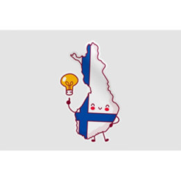 Finland Map Flag Faces Style 2 - DecalsHouse
