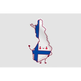 Finland Map Flag Faces Style 4 - DecalsHouse