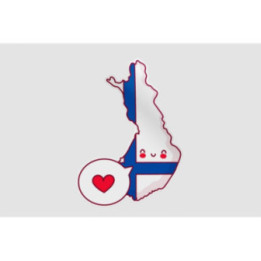 Finland Map Flag Faces Style 5 - DecalsHouse