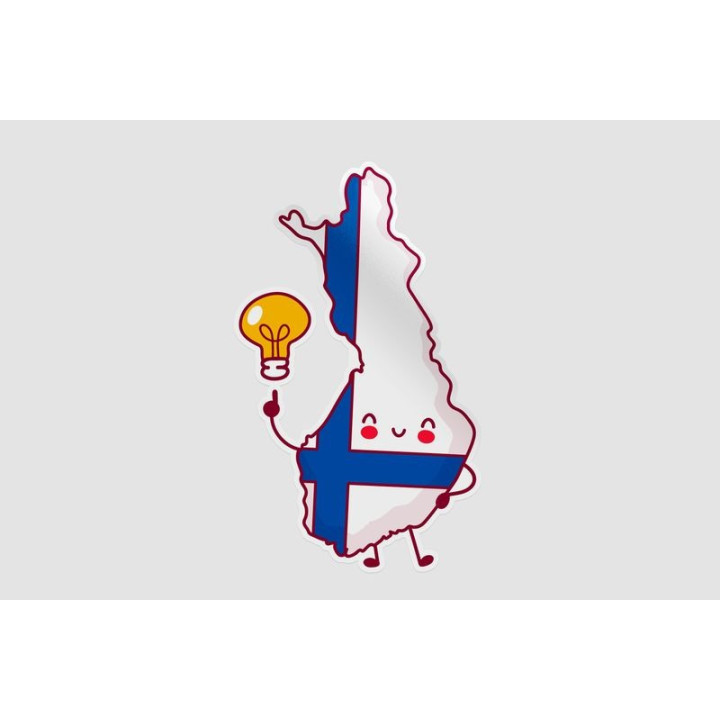 Finland Map Flag Faces Style 7 - DecalsHouse