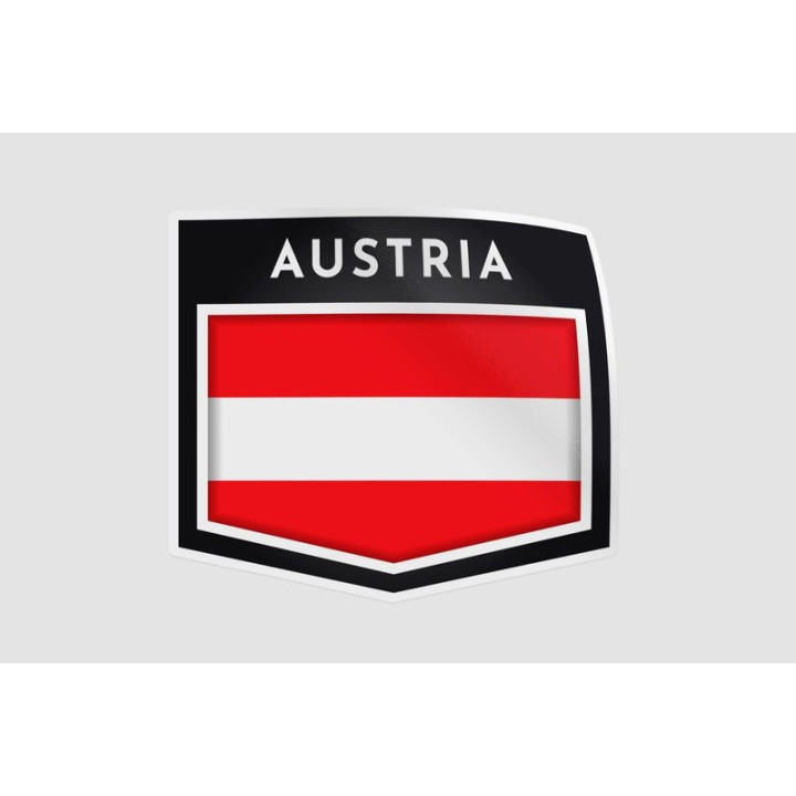 Flag Of Austria Style 2 Sticker - DecalsHouse