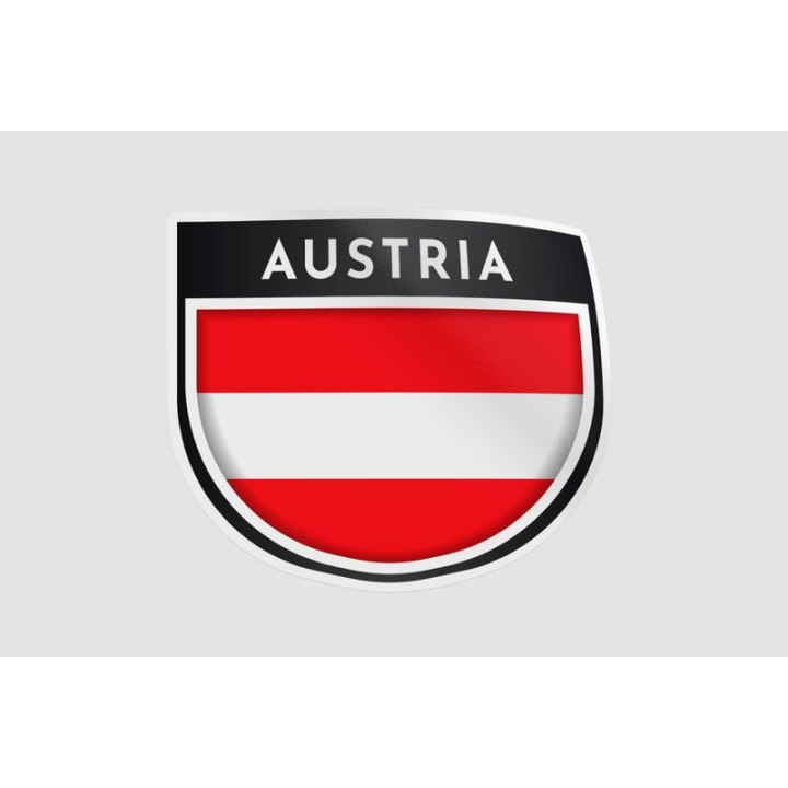Flag Of Austria Style 3 Sticker - DecalsHouse