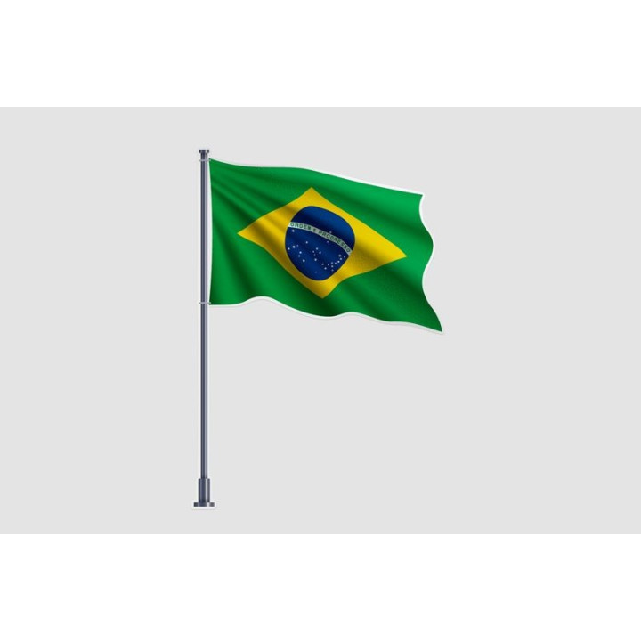 Flag Of Brazil Style 3 Sticker - DecalsHouse
