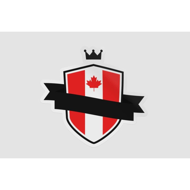 Flag Of Canada Style 10 Sticker - DecalsHouse