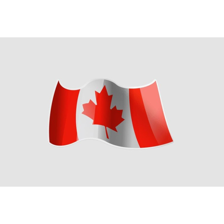 Flag Of Canada Style 3 Sticker - DecalsHouse