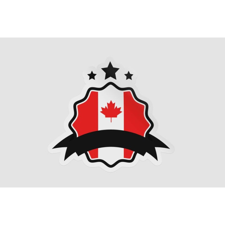 Flag Of Canada Style 9 Sticker - DecalsHouse