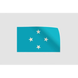 Flag Of Micronesia Style 2 Sticker - DecalsHouse