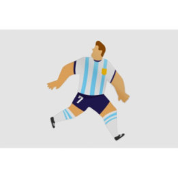 Football Player Argentina Style 10 Sticker - DecalsHouse