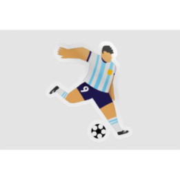 Football Player Argentina Style 2 Sticker - DecalsHouse
