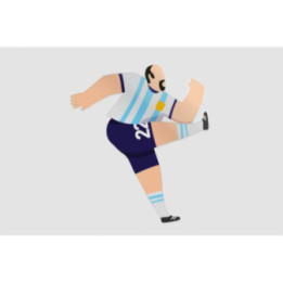 Football Player Argentina Style 8 Sticker - DecalsHouse