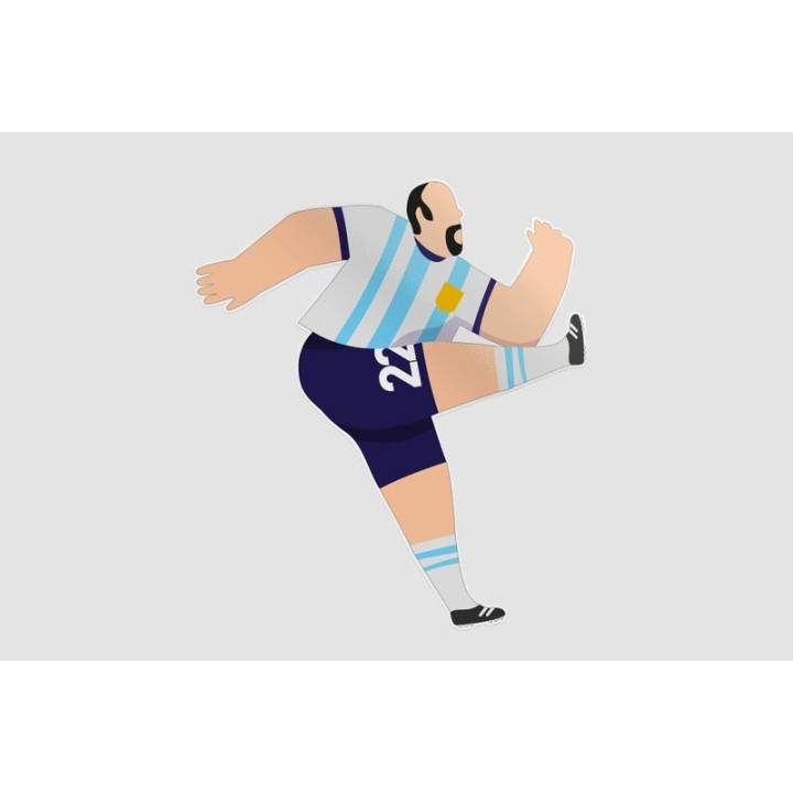 Football Player Argentina Style 8 Sticker - DecalsHouse