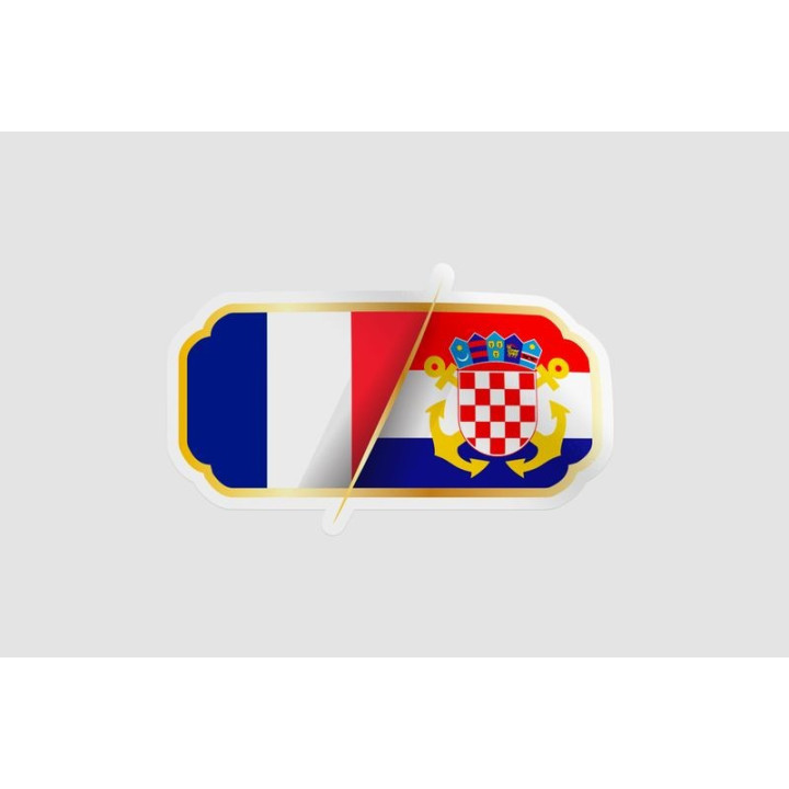 France Croatia Football Style 2 - DecalsHouse
