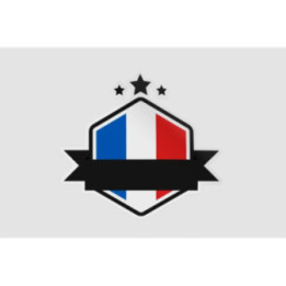 France Flag Badge Style 10 - DecalsHouse