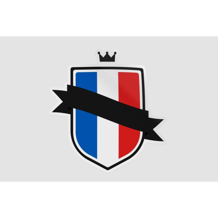 France Flag Badge Style 11 - DecalsHouse